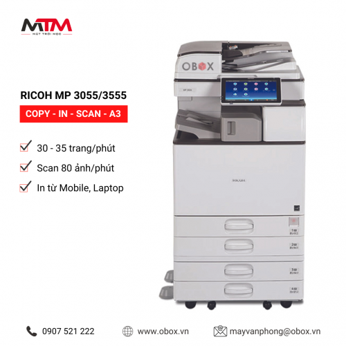 RICOH MP 3055/3555 - Gói thuê 500 bản/tháng